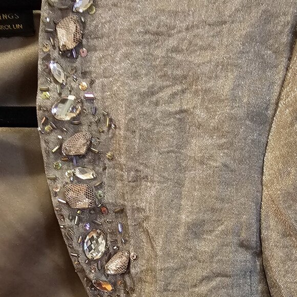 Ignite Evenings by Carol Lin Metallic Embellished Jacket - Picture 2 of 6
